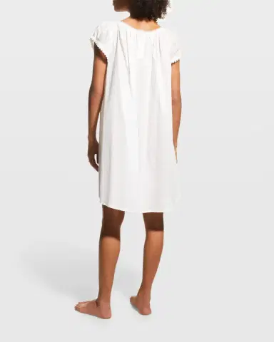 Pour Les Femmes Knee-Length Nightgown w/ Lace | Thumbnail 2