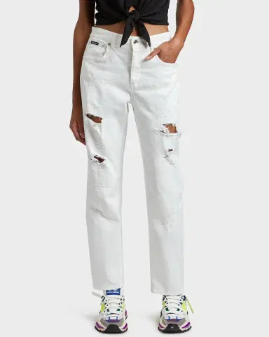 Dolce & Gabbana Distressed Denim Straight-Leg Pants | Thumbnail 4