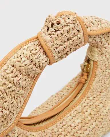 POOLSIDE The Josie Knot Raffia Top-Handle Bag | Thumbnail 5