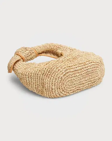 POOLSIDE The Josie Knot Raffia Top-Handle Bag | Thumbnail 7