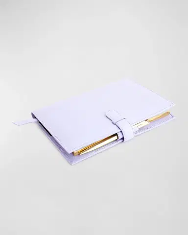 ROYCE New York Monogrammed Leather Executive Journal with Rollerball Pen | Thumbnail 2