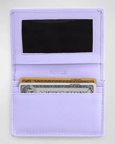 Royce New York Monogrammed Leather Card Holder Wallet | Thumbnail 2