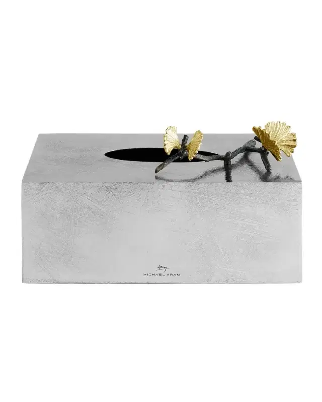 Michael Aram Butterfly Ginkgo Rectangular Tissue Box Holder