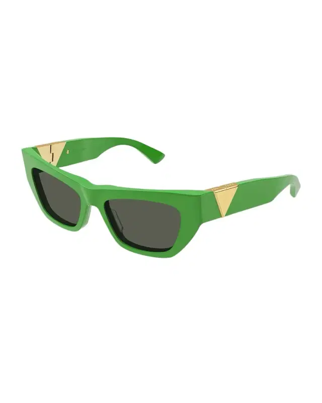 Bottega Veneta Inverted Triangle Acetate Cat-Eye Sunglasses