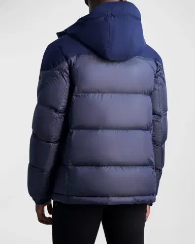 Karl Lagerfeld Paris Men's Fabric-Blocked Down Coat | Thumbnail 3 Karl Lagerfeld Paris Men's Fabric-Blocked Down Coat | Thumbnail 3