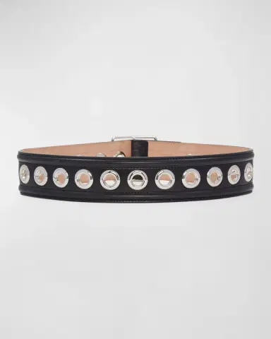 McQueen Mid-Size Eyelet Belt | Thumbnail 3