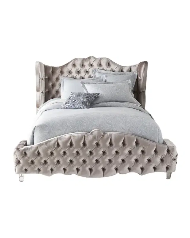Haute House Tamara Queen Tufted Wingback Bed