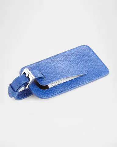 Royce New York Monogrammed Leather Luggage Tag | Thumbnail 2