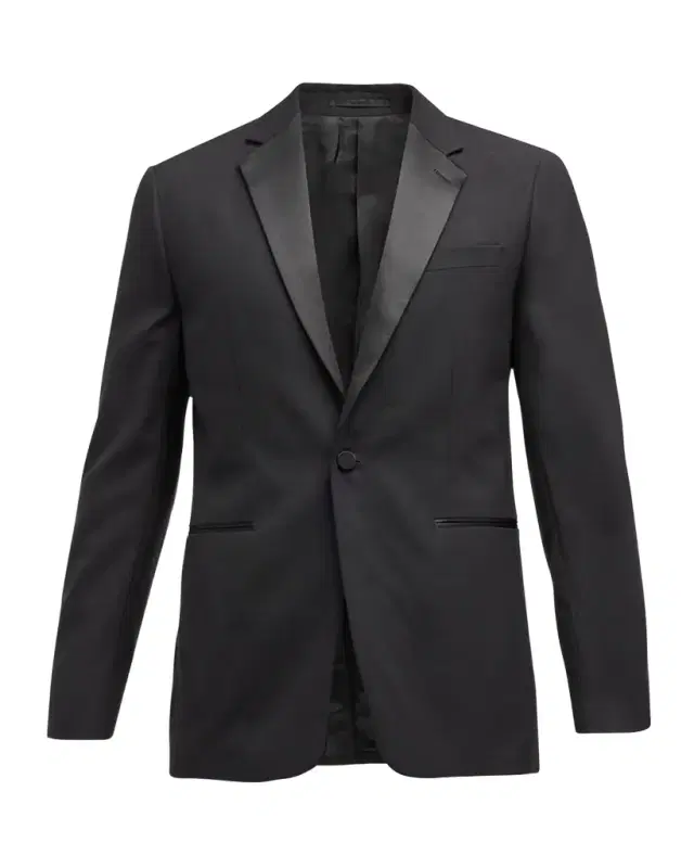 Theory Men 's Notch Lapel Wool Tuxedo Jacket