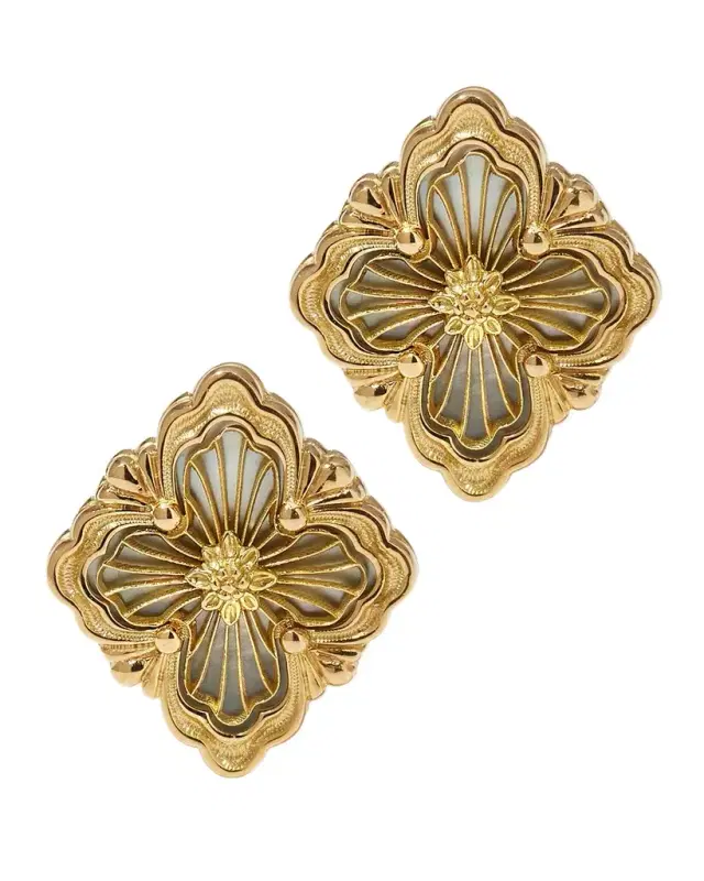 Opera Tulle 18K Gold Mother-of-Pearl Earrings