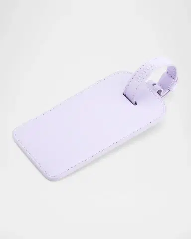 Royce New York Monogrammed Leather Luggage Tag | Thumbnail 3
