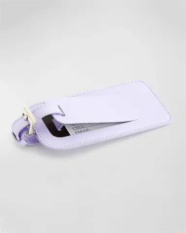 Royce New York Monogrammed Leather Luggage Tag | Thumbnail 5