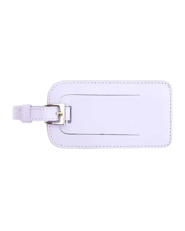 Royce New York Monogrammed Leather Luggage Tag