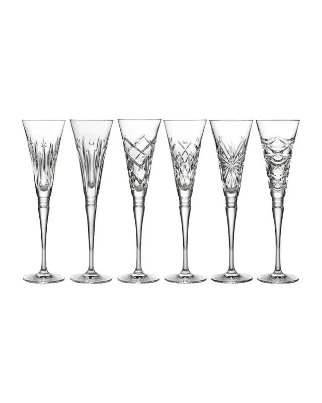Waterford Crystal Winter Wonders Champagne Flutes, Set of 6