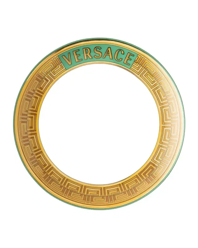 Versace Medusa Amplified Green Coin Salad Plate