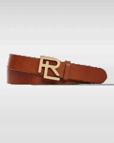 Ralph Lauren Purple Label Men's RL Vachetta Leather Belt | Thumbnail 2