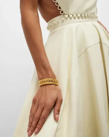 Jean Mahie 22K Yellow Gold Dentelliere Bracelet | Thumbnail 2