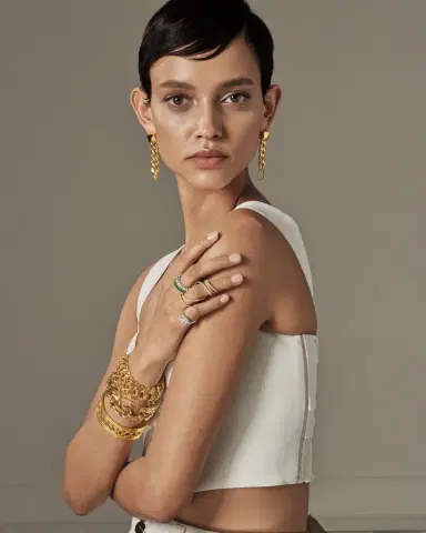 Jean Mahie 22K Yellow Gold Dentelliere Bracelet | Thumbnail 5