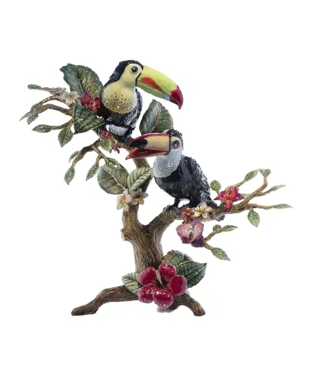 Jay Strongwater Embellished Toucan Tree Objet