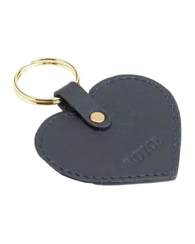 Royce New York Monogrammed Leather Heart-Shaped Key Chain, Personalized | Thumbnail 1