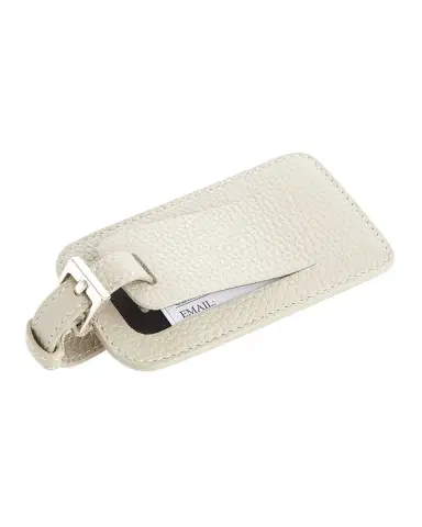 Royce New York Monogrammed Leather Luggage Tag | Thumbnail 4