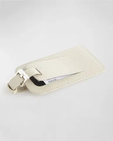 Royce New York Monogrammed Leather Luggage Tag | Thumbnail 6