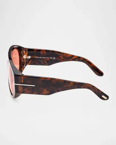 Tom Ford Bronson Havana Acetate Aviator Sunglasses | Thumbnail 2 Tom Ford Bronson Havana Acetate Aviator Sunglasses | Thumbnail 2