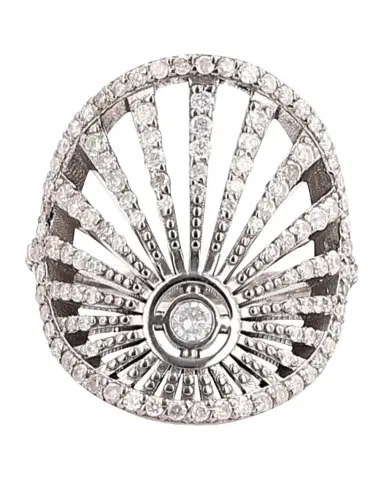Sheryl Lowe Sunset Saddle Diamond Pave Ring | Thumbnail 1