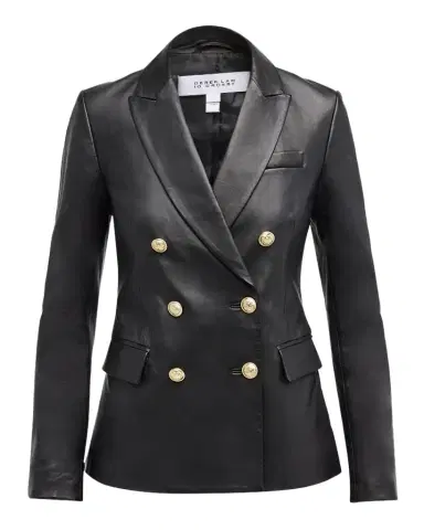 DEREK LAM 10 CROSBY Franklin Double-Breasted Leather Jacket | Thumbnail 1