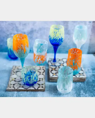Vietri Nuvola Light Double Old-Fashioned Glass, 10 oz. | Thumbnail 2
