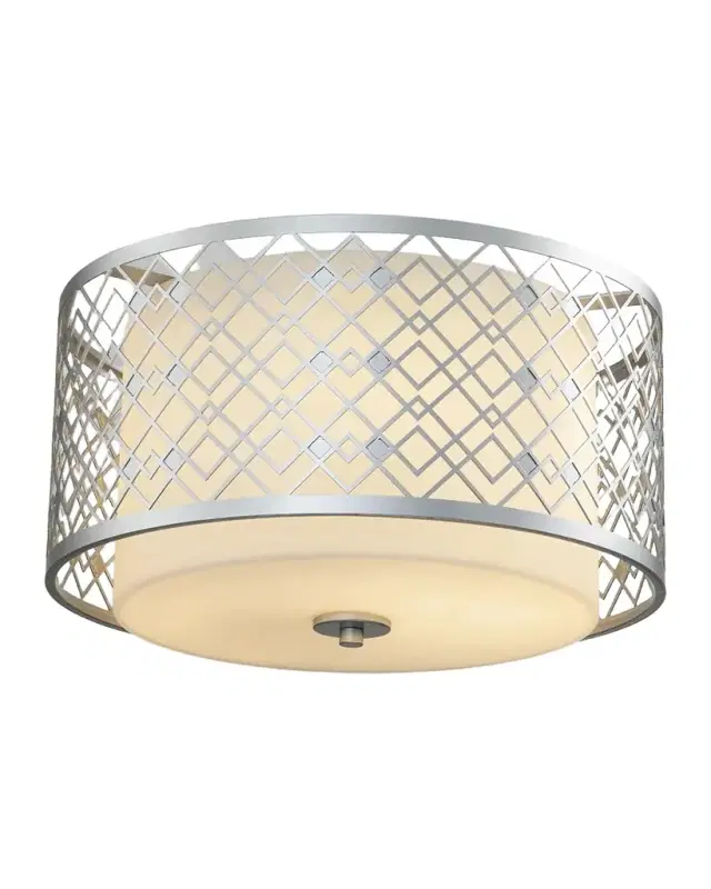 Lucas + McKearn Ziggy Flush Mount in Lacquered Silver