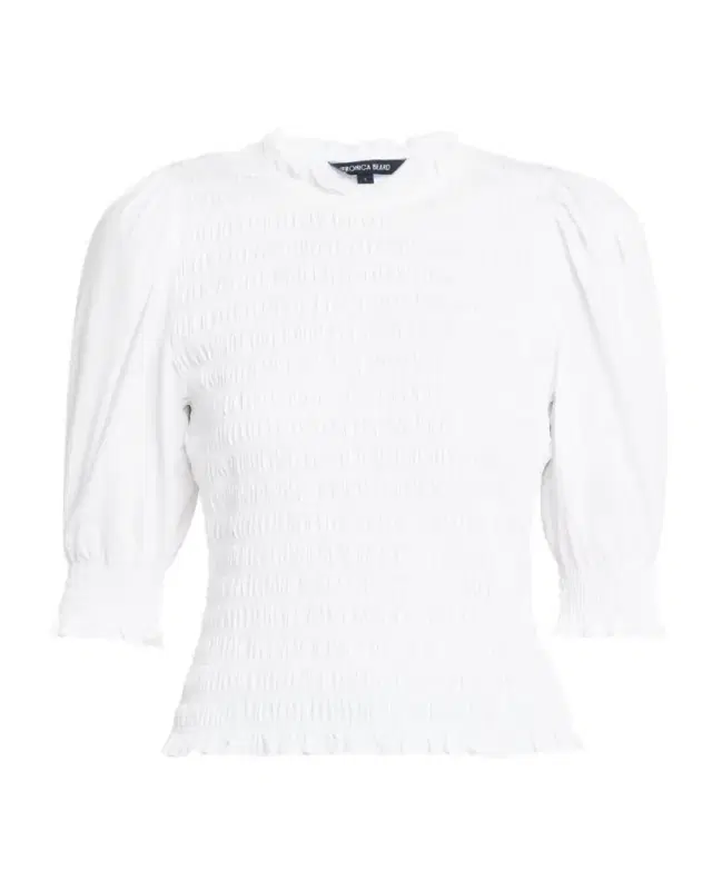 Veronica Beard Langston Smocked Top
