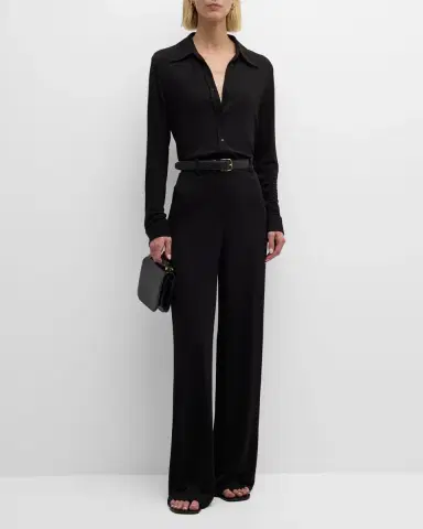 Nili Lotan Celestine Mesh Button-Front Shirt | Thumbnail 2