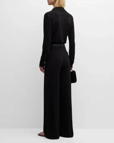 Nili Lotan Celestine Mesh Button-Front Shirt | Thumbnail 6
