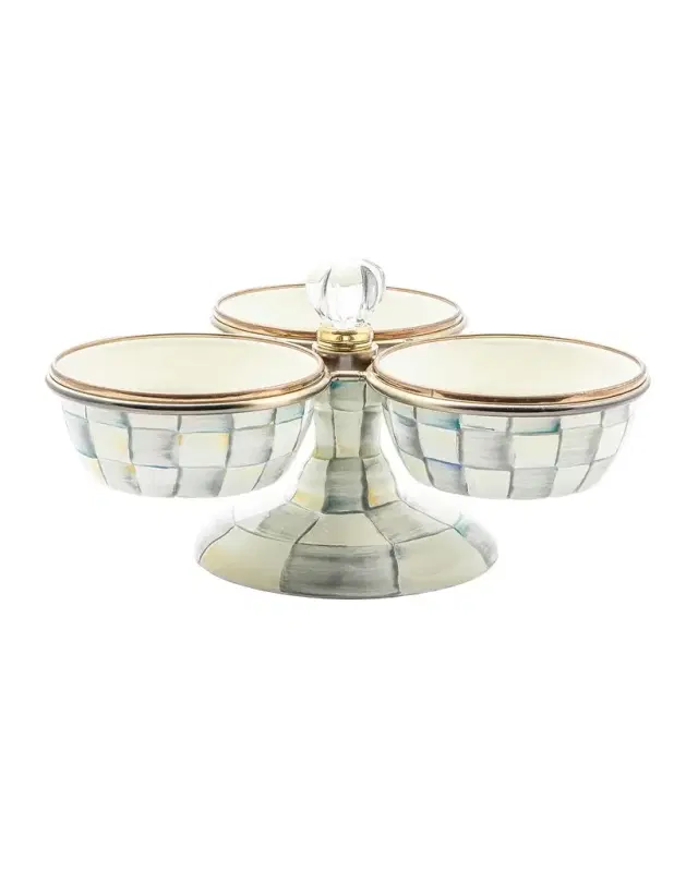MacKenzie-Childs Sterling Check Triplicity