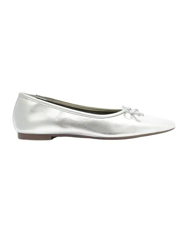 Schutz Arissa Metallic Bow Ballerina Flats