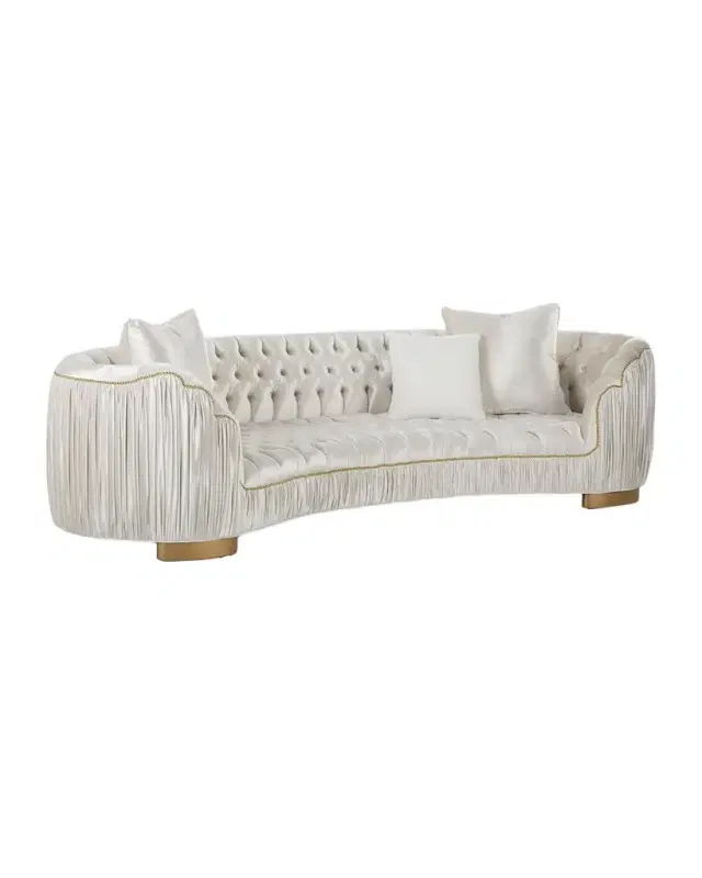 Haute House Emma Curved Sofa, 118.5"