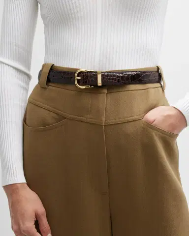 Nili Lotan Louise Leather Belt | Thumbnail 2