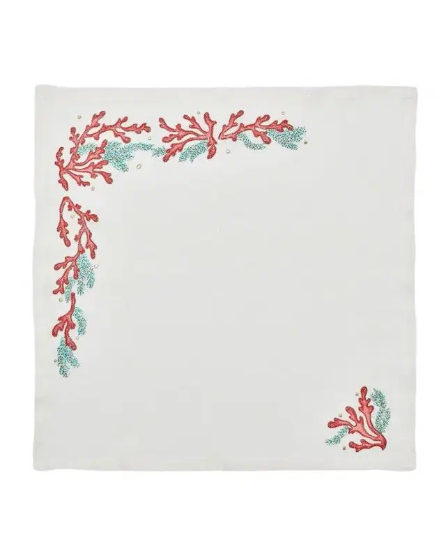 Kim Seybert Coral Spray Napkin