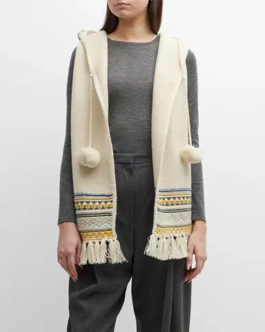Loro Piana Hooded Bernina Cashmere Scarf | Thumbnail 2