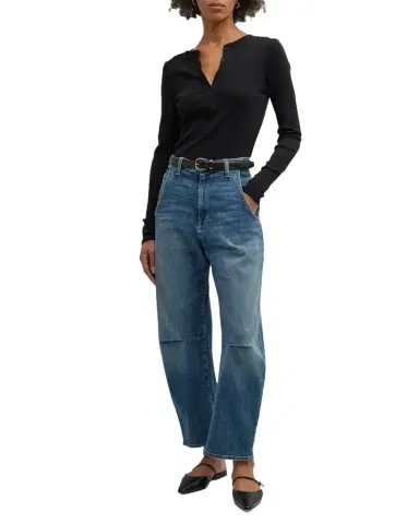 Nili Lotan Emerson Wide-Leg Faded Denim Jeans | Thumbnail 1