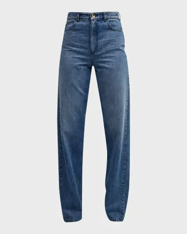 Emporio Armani Relaxed Straight-Leg High-Rise Jeans | Thumbnail 2 Emporio Armani Relaxed Straight-Leg High-Rise Jeans | Thumbnail 2