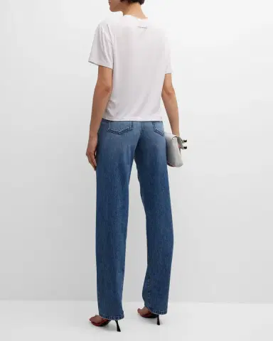 Emporio Armani Relaxed Straight-Leg High-Rise Jeans | Thumbnail 4 Emporio Armani Relaxed Straight-Leg High-Rise Jeans | Thumbnail 4