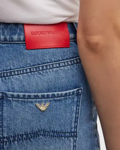Emporio Armani Relaxed Straight-Leg High-Rise Jeans | Thumbnail 5 Emporio Armani Relaxed Straight-Leg High-Rise Jeans | Thumbnail 5