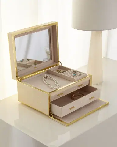 AERIN Luxe Faux Shagreen Jewelry Box | Thumbnail 1 AERIN Luxe Faux Shagreen Jewelry Box | Thumbnail 1