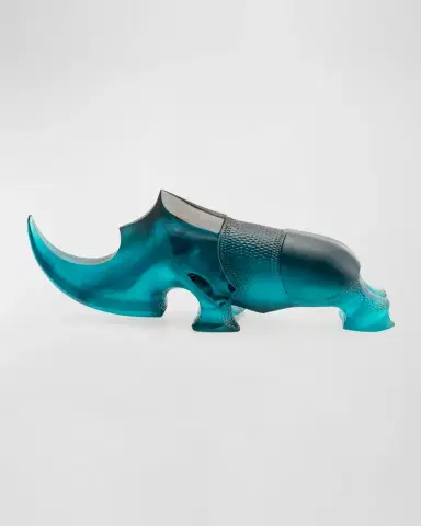 Daum Blue Ongava Rhinoceros Decoration | Thumbnail 3 Daum Blue Ongava Rhinoceros Decoration | Thumbnail 3