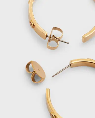 Tory Burch Icon Hoop Earrings | Thumbnail 4