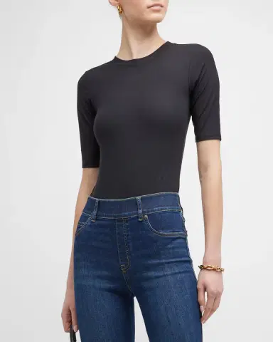 Spanx Suit Yourself Ribbed Short-Sleeve Bodysuit | Thumbnail 2 Spanx Suit Yourself Ribbed Short-Sleeve Bodysuit | Thumbnail 2