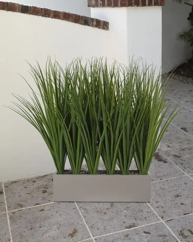 NDI Faux Grass In Grey Trough, 38"T