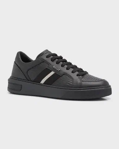 Bally Men's Moony Lizard-Embossed Leather Low-Top Sneakers | Thumbnail 3